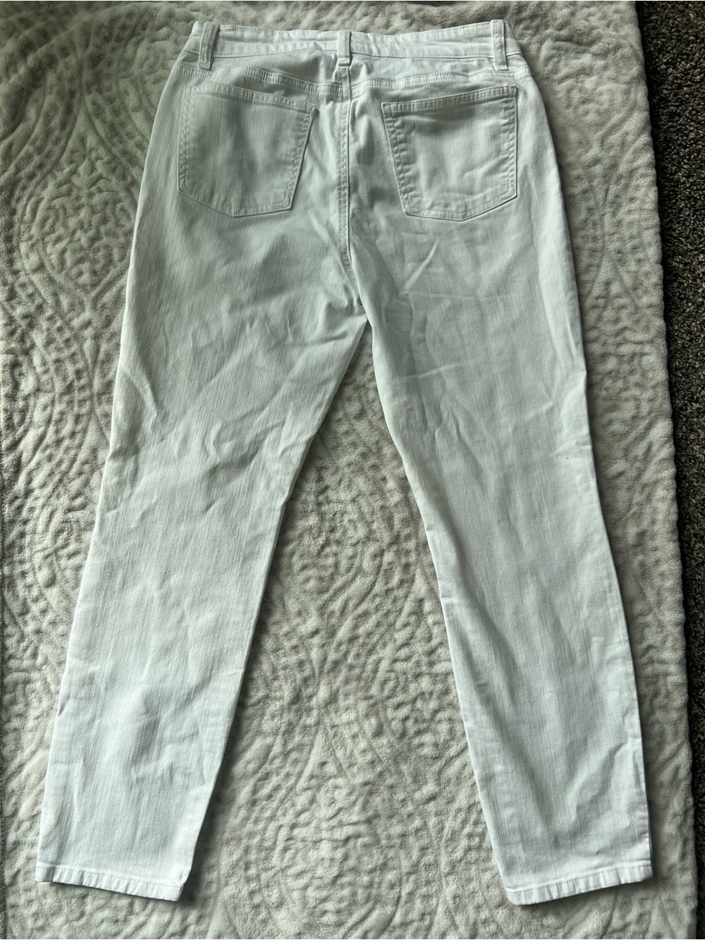 Eileen Fisher White Organic Cotton Stretch Jeans Women’s Size 6 Straight Leg - Picture 9 of 9